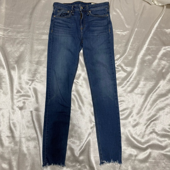 Rag & Bone Women’s Cate Mid-Rise Skinny Raw Edge Jeans Size 25 - Picture 2 of 10